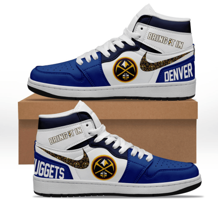 Denver Nuggets AJ1 High Sneakers Shoes For Men And Women