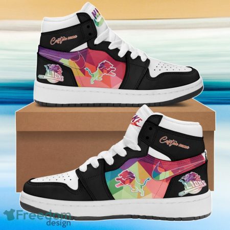 Detroit Lions AJ1 High Sneakers Shoes For Men And Women