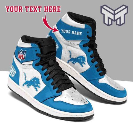 Detroit Lions AJ1 High Sneakers Shoes For Men And Women