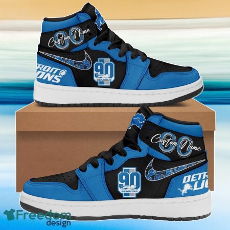 Detroit Lions AJ1 High Sneakers Shoes For Men And Women