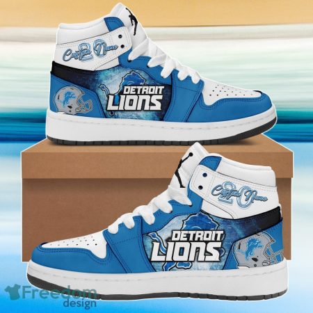 Detroit Lions AJ1 High Sneakers Shoes For Men And Women