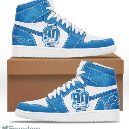Detroit Lions AJ1 High Sneakers Shoes For Men And Women