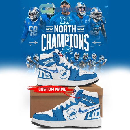 Detroit Lions AJ1 High Sneakers Shoes For Men And Women