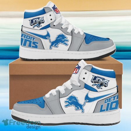 Detroit Lions AJ1 High Sneakers Shoes For Men And Women