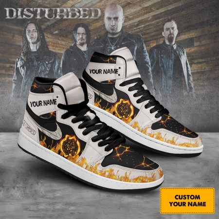 Disturbed AJ1 High Sneakers Shoes For Men And Women