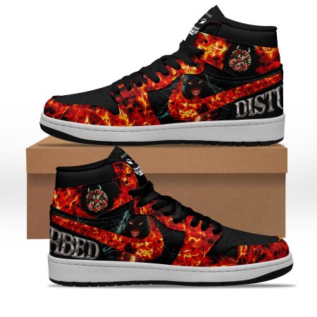Disturbed AJ1 High Sneakers Shoes For Men And Women