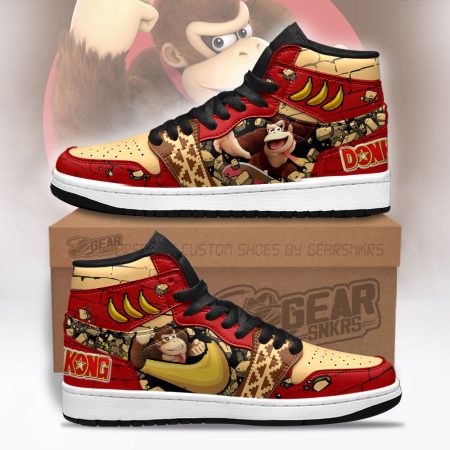 Donkey Kong Gameboy AJ1 High Sneakers Shoes For Men And Women