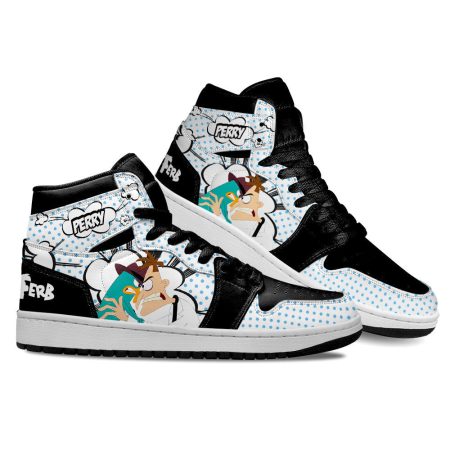Dr. Heinz Doofenshmirt and Perry AJ1 High Sneakers Shoes For Men And Women