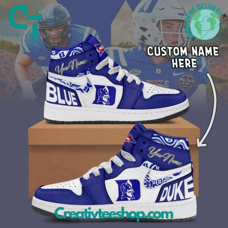 Duke Blue Devils AJ1 High Sneakers Shoes For Men And Women