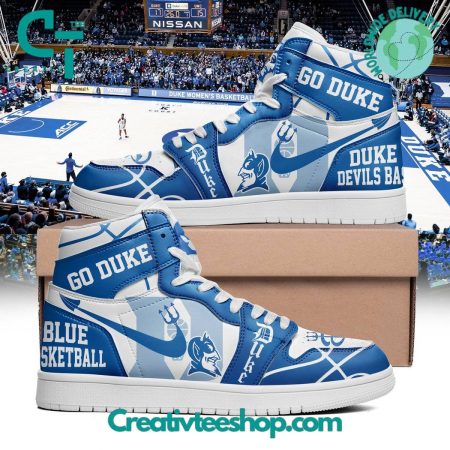 Duke Blue Devils AJ1 High Sneakers Shoes For Men And Women