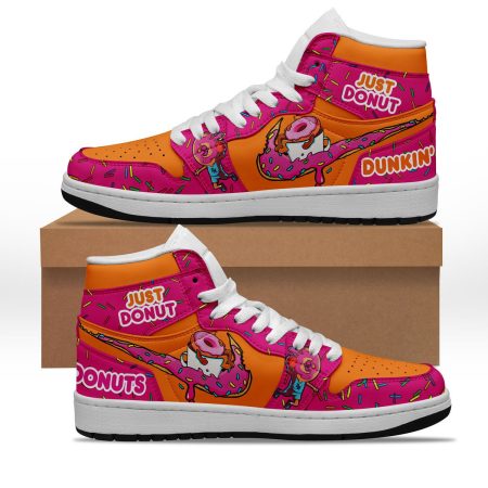 Dunkin Donuts AJ1 High Sneakers Shoes For Men And Women