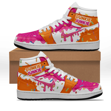 Dunkin Donuts AJ1 High Sneakers Shoes For Men And Women