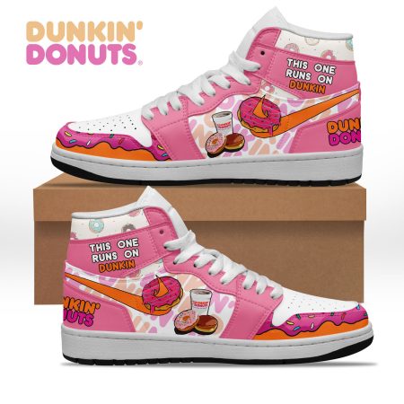 Dunkin’ Donuts AJ1 High Sneakers Shoes For Men And Women