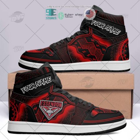 Essendon Bombers AFL AJ1 High Sneakers Shoes For Men And Women