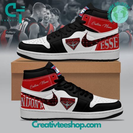 Essendon Bombers AJ1 High Sneakers Shoes For Men And Women