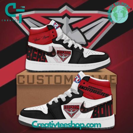 Essendon Bombers AJ1 High Sneakers Shoes For Men And Women