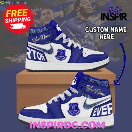 Everton FC AJ1 High Sneakers Shoes For Men And Women