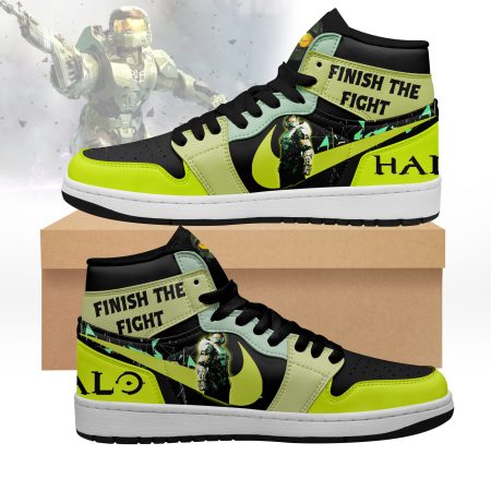 Finish The Fight Halo AJ1 High Sneakers Shoes For Men And Women