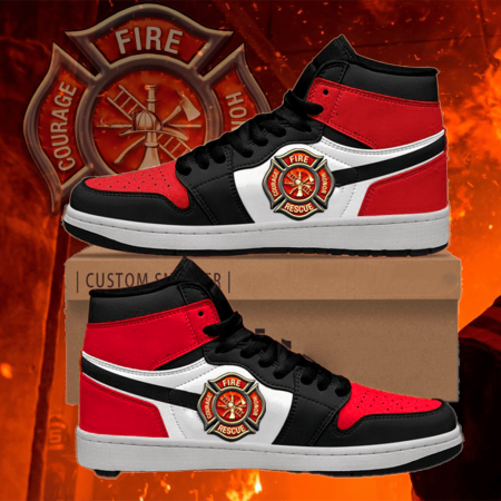 Firefigher AJ1 High Sneakers Shoes For Men And Women