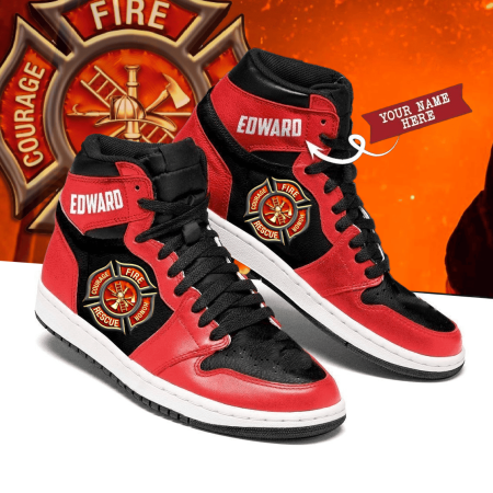Firefighter AJ1 High Sneakers Shoes For Men And Women