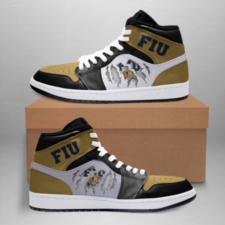 FIU Panthers AJ1 High Sneakers Shoes For Men And Women