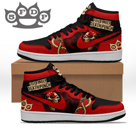 Five Finger Death Punch AJ1 High Sneakers Shoes For Men And Women