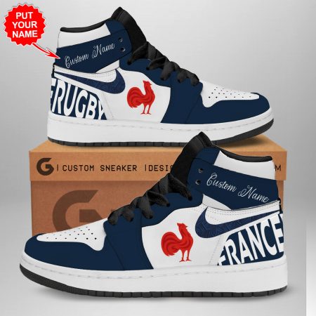 France x Rugby World Cup AJ1 High Sneakers Shoes For Men And Women