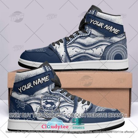 Geelong Cats AFL AJ1 High Sneakers Shoes For Men And Women