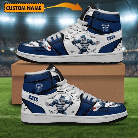 Geelong Cats AJ1 High Sneakers Shoes For Men And Women