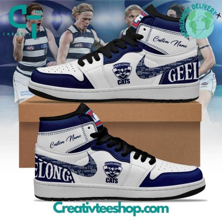 Geelong Cats AJ1 High Sneakers Shoes For Men And Women