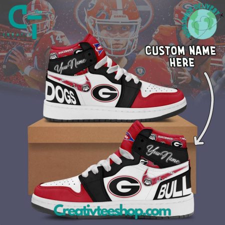 Georgia Bulldogs AJ1 High Sneakers Shoes For Men And Women