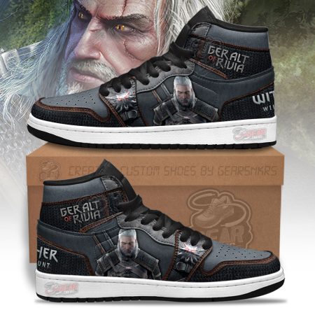 Geralt of Rivia The Witcher AJ1 High Sneakers Shoes For Men And Women