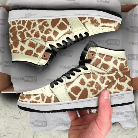 Giraffe Skin AJ1 High Sneakers Shoes For Men And Women