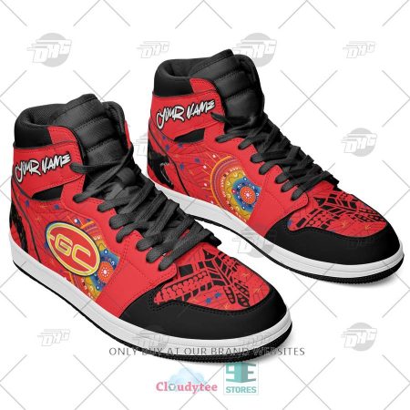 Gold Coast Suns AFL AJ1 High Sneakers Shoes For Men And Women