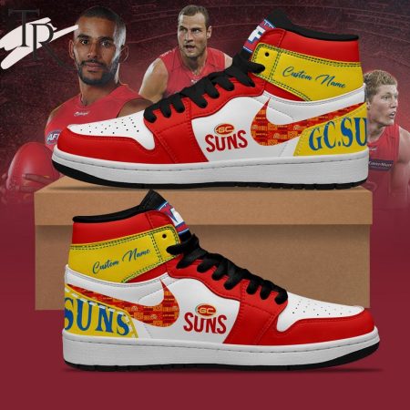 Gold Coast Suns AJ1 High Sneakers Shoes For Men And Women