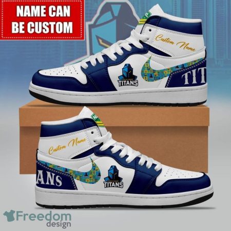 Gold Coast Titans AJ1 High Sneakers Shoes For Men And Women