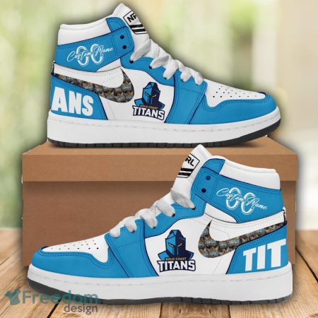 Gold Coast Titans AJ1 High Sneakers Shoes For Men And Women