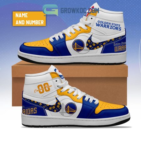 Golden State Warriors AJ1 High Sneakers Shoes For Men And Women