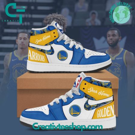 Golden State Warriors AJ1 High Sneakers Shoes For Men And Women