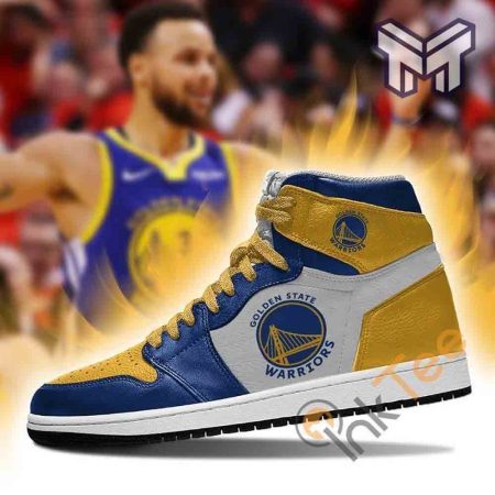 Golden State Warriors AJ1 High Sneakers Shoes For Men And Women
