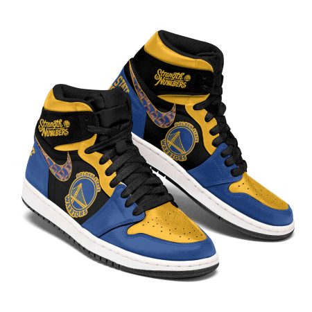 Golden State Warriors AJ1 High Sneakers Shoes For Men And Women