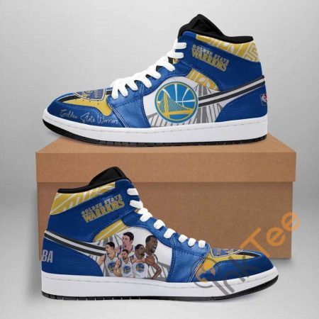 Golden State Warriors NBA AJ1 High Sneakers Shoes For Men And Women