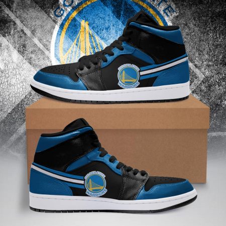 Golden State Warriors NBA AJ1 High Sneakers Shoes For Men And Women