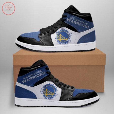 Golden State Warriors NBA AJ1 High Sneakers Shoes For Men And Women