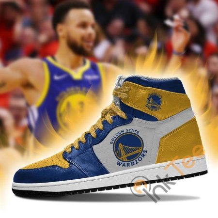 Golden State Warriors NBA AJ1 High Sneakers Shoes For Men And Women