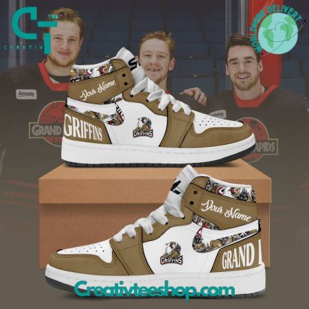 Grand Rapids Griffins  AJ1 High Sneakers Shoes For Men And Women