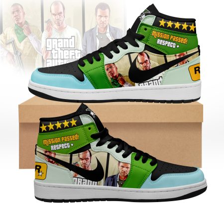 Grand Theft Auto AJ1 High Sneakers Shoes For Men And Women