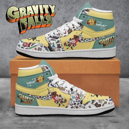 Gravity Falls AJ1 High Sneakers Shoes For Men And Women