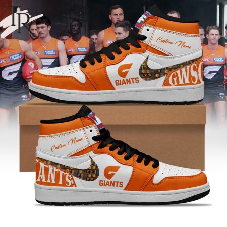 Greater Western Sydney Giants AJ1 High Sneakers Shoes For Men And Women