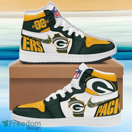 Green Bay Packers AJ1 High Sneakers Shoes For Men And Women